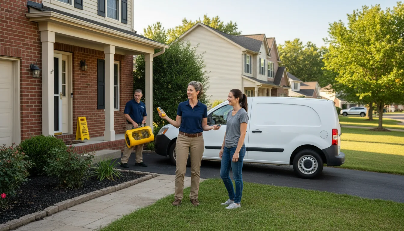 Residential water damage restoration in Coleman Falls, VA
